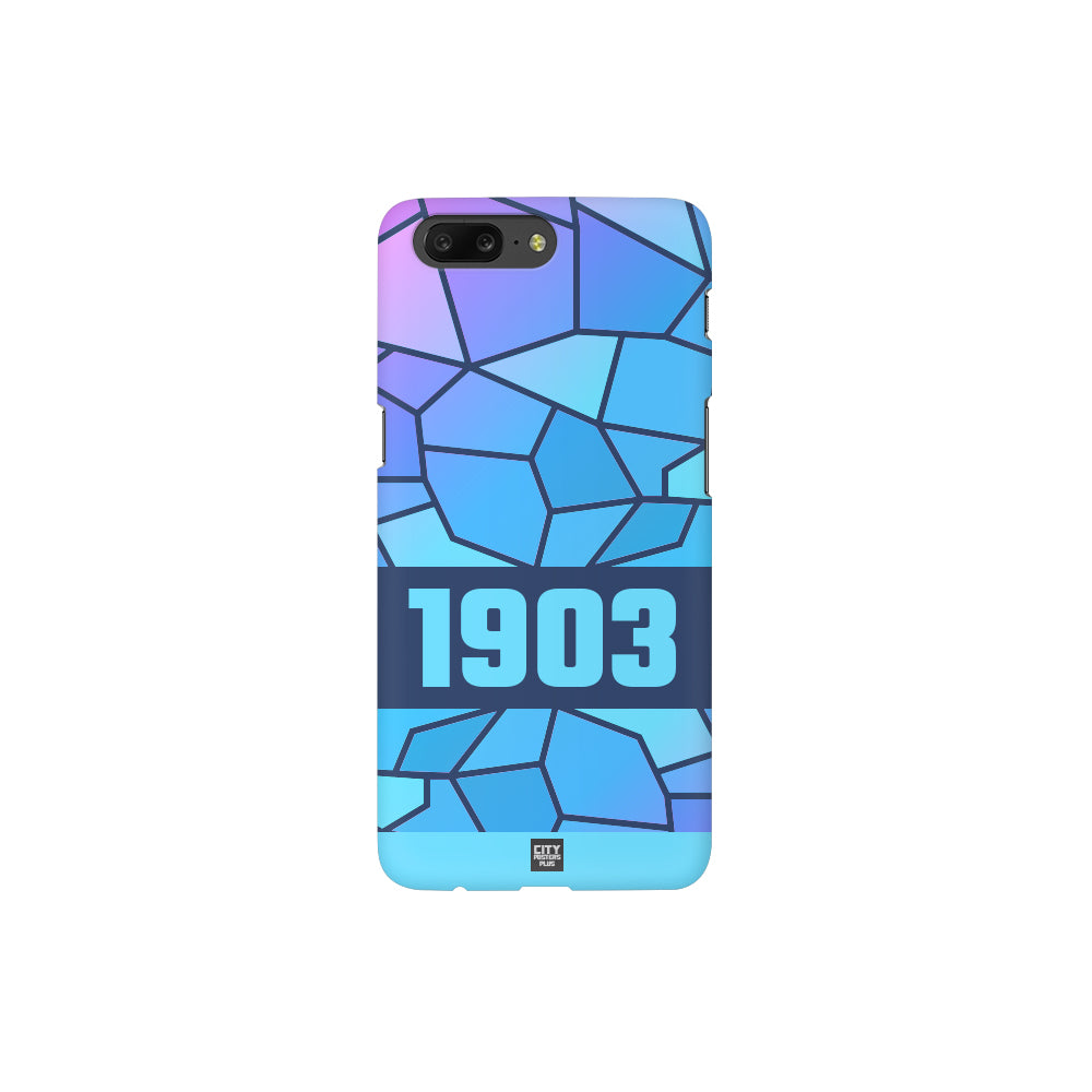 1903 Year Apple iPhone Glass Mobile Cover Case (Navy Blue)