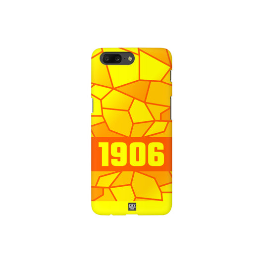 1906 Year Apple iPhone Glass Mobile Cover Case (Orange)