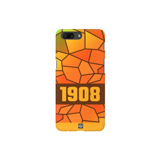 1908 Year Apple iPhone Glass Mobile Cover Case (Brown)