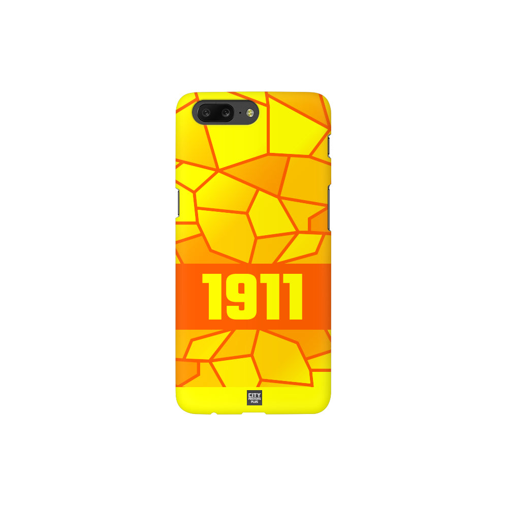 1911 Year Apple iPhone Glass Mobile Cover Case (Orange)