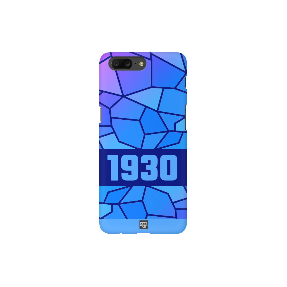 1930 Year Apple iPhone Glass Mobile Cover Case (Royal Blue)