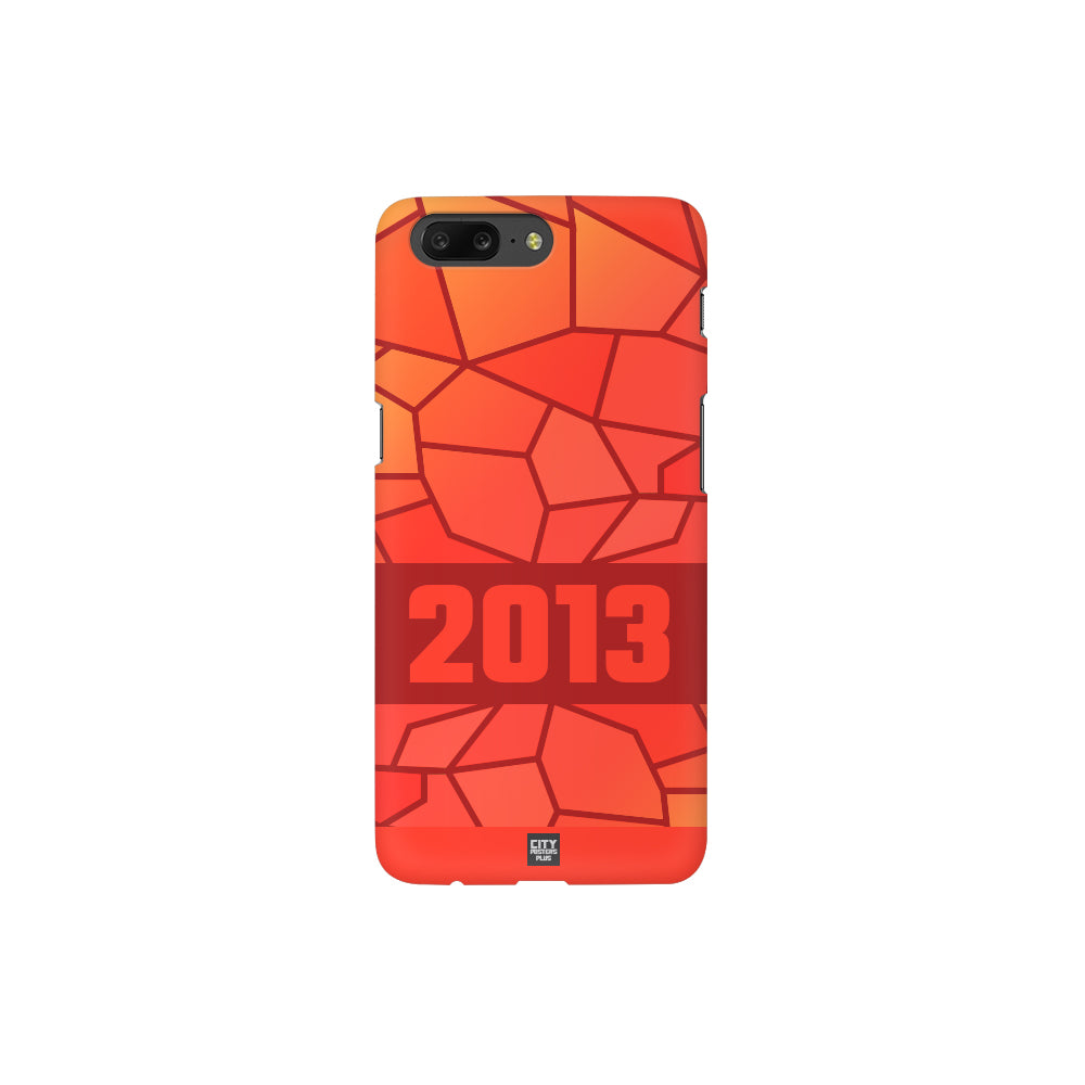 2013 Year Apple iPhone 14 Pro Max Glass Mobile Cover Cases (Red)