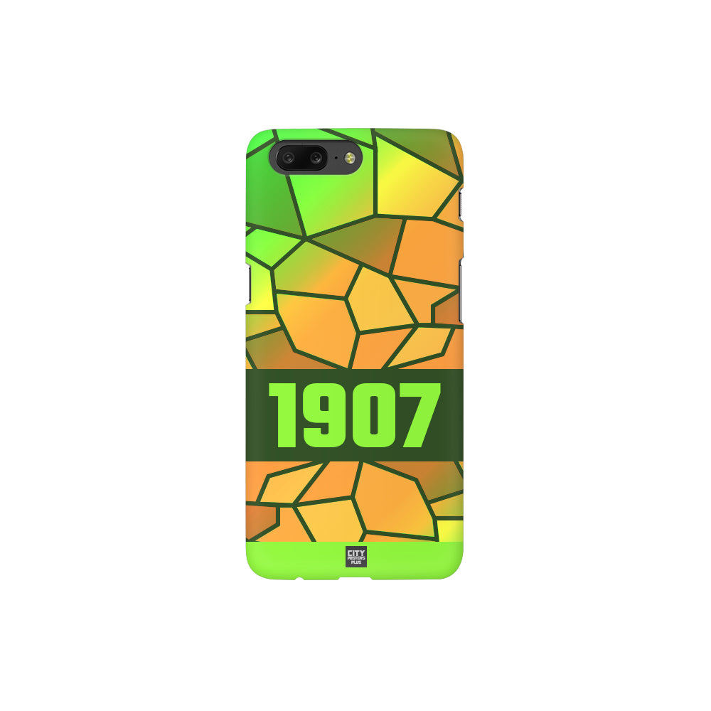 1907 Year Apple iPhone Glass Mobile Cover Case (Olive Green)