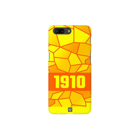 1910 Year Apple iPhone Glass Mobile Cover Case (Orange)