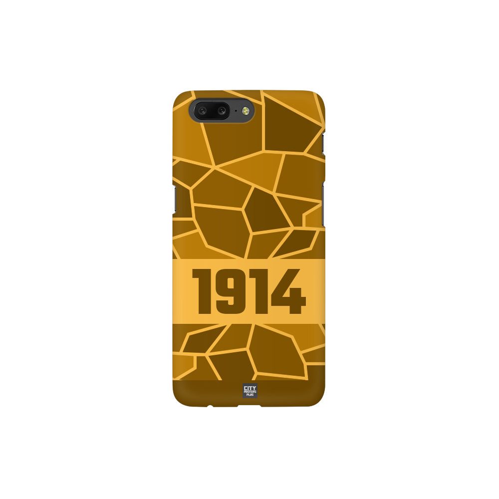 1914 Year Apple iPhone Glass Mobile Cover Case (Golden Yellow)