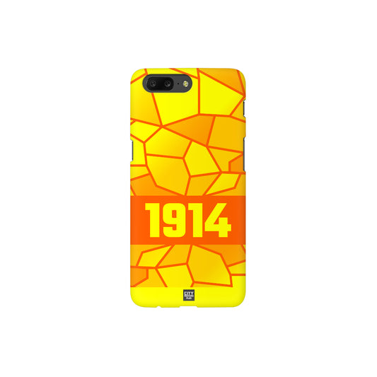 1914 Year Apple iPhone Glass Mobile Cover Case (Orange)