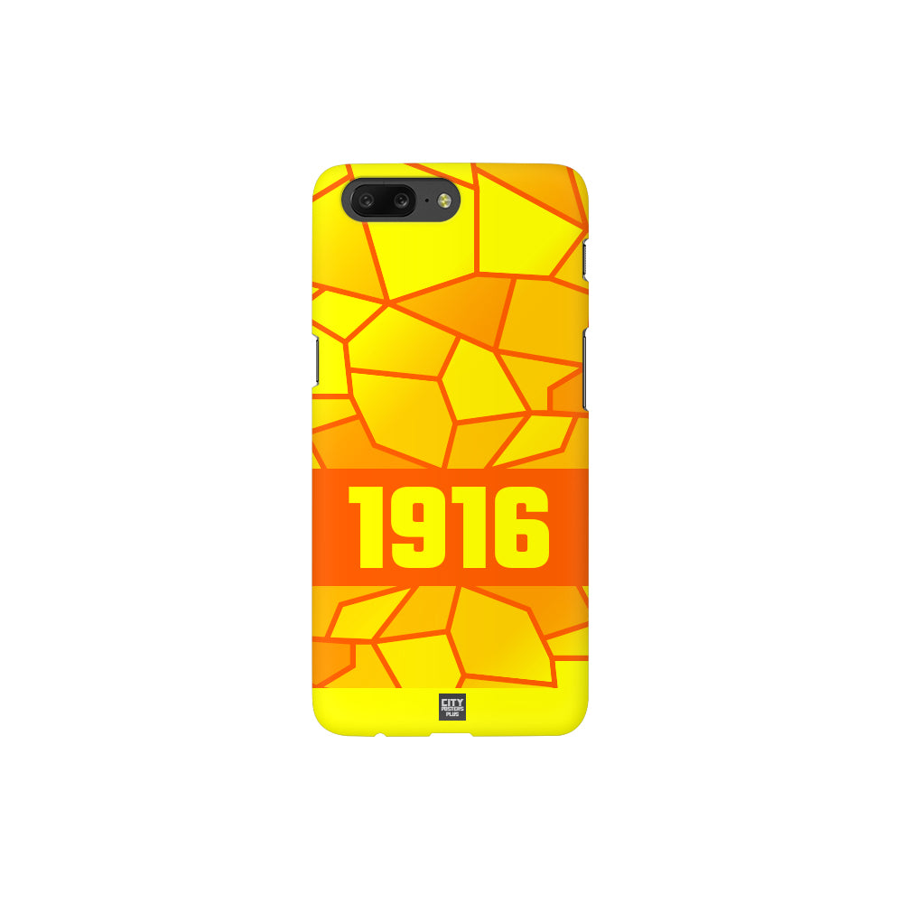 1916 Year Apple iPhone Glass Mobile Cover Case (Orange)