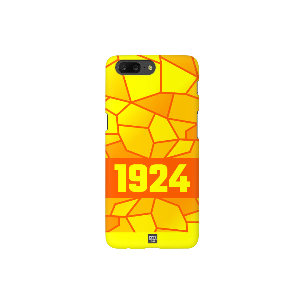 1924 Year Apple iPhone Glass Mobile Cover Case (Orange)