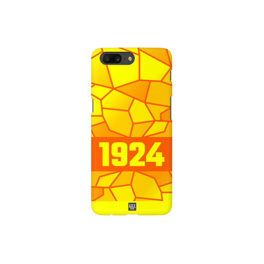 1924 Year Apple iPhone Glass Mobile Cover Case (Orange)