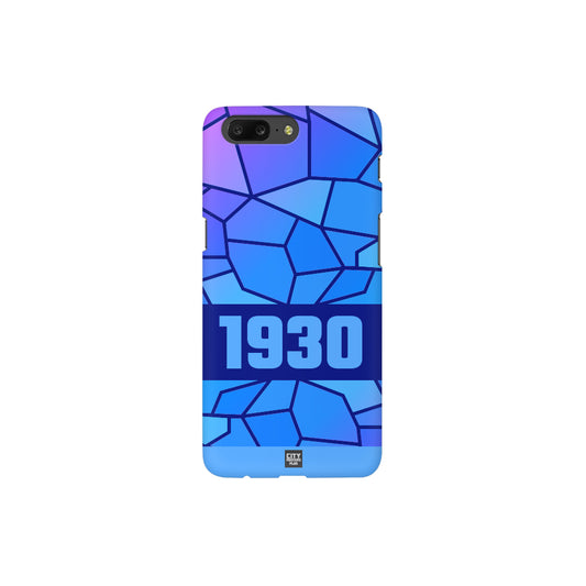 1930 Year Apple iPhone Glass Mobile Cover Case (Royal Blue)