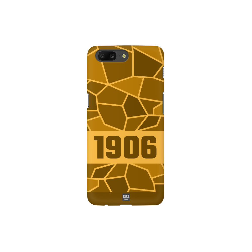 1906 Year Apple iPhone 14 Pro Max Glass Mobile Cover Cases (Golden Yellow)