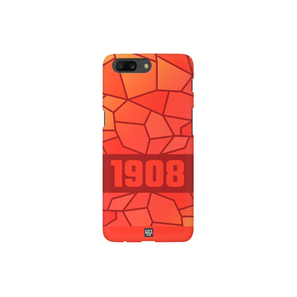1908 Year Apple iPhone 14 Pro Max Glass Mobile Cover Cases (Red)