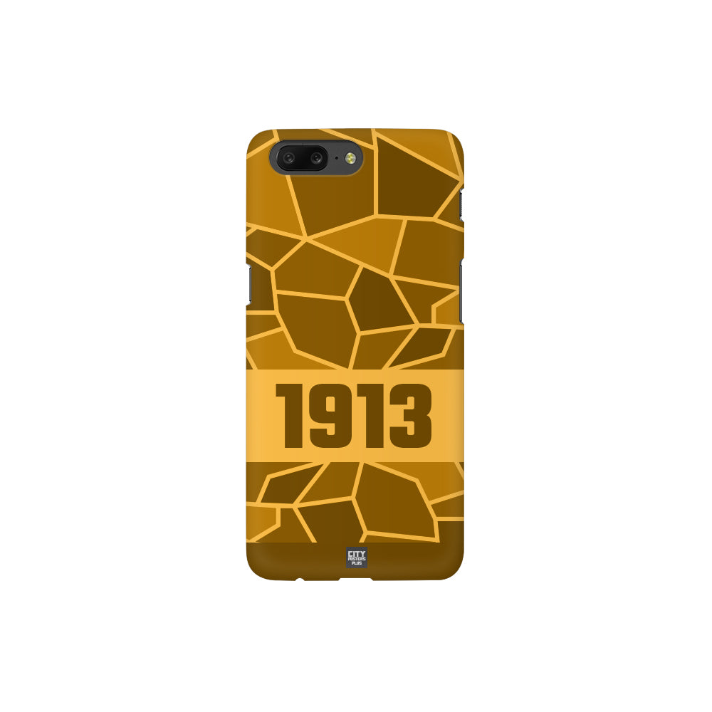 1913 Year Apple iPhone 14 Pro Max Glass Mobile Cover Cases (Golden Yellow)