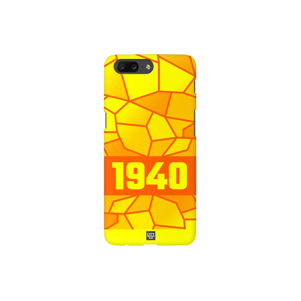 1940 Year Apple iPhone 14 Pro Max Glass Mobile Cover Cases (Orange)