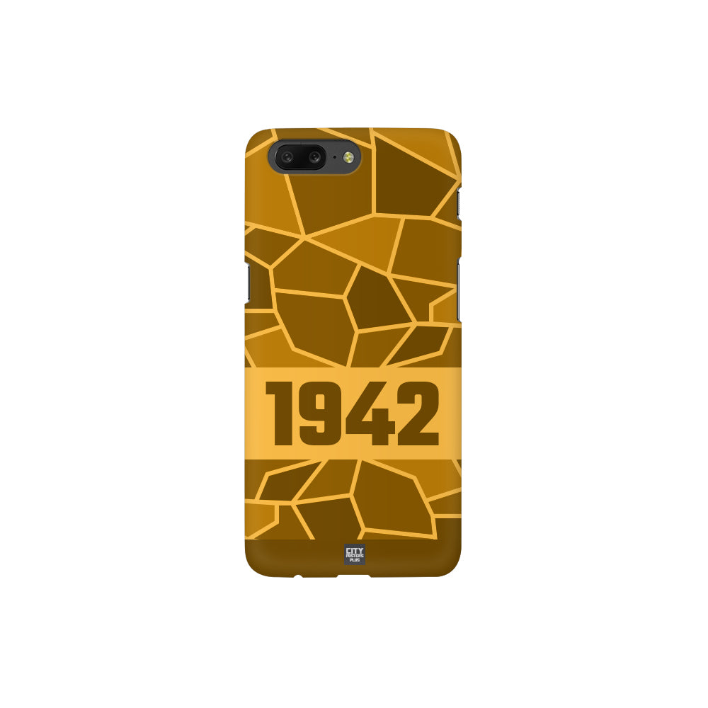 1942 Year Apple iPhone 14 Pro Max Glass Mobile Cover Cases (Golden Yellow)