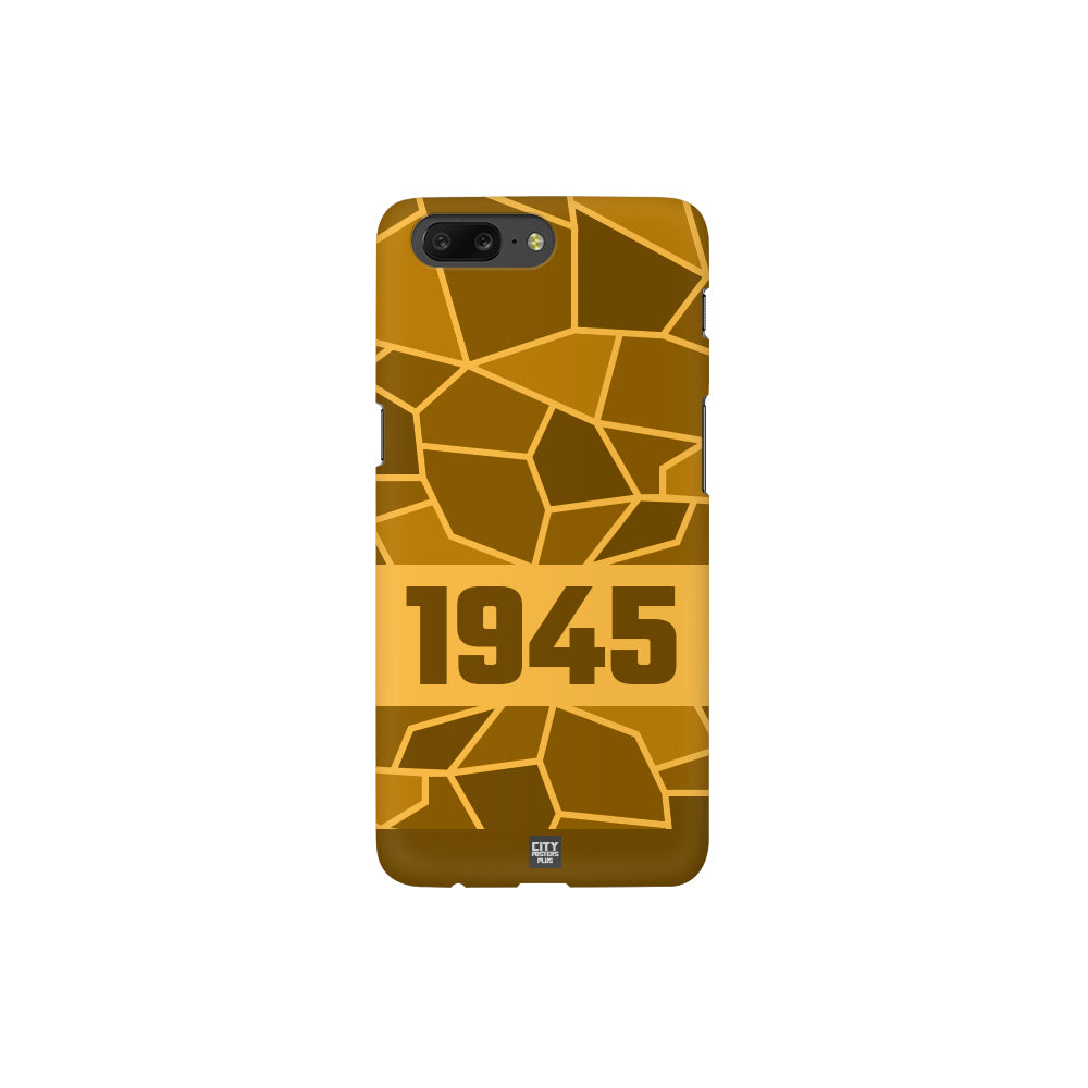 1945 Year Apple iPhone 14 Pro Max Glass Mobile Cover Cases (Golden Yellow)