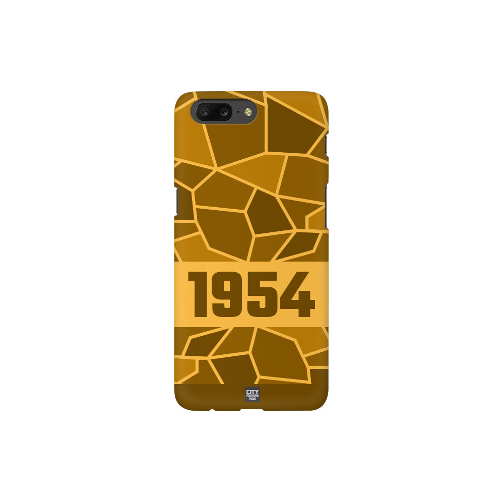 1954 Year Apple iPhone 14 Pro Max Glass Mobile Cover Cases (Golden Yellow)