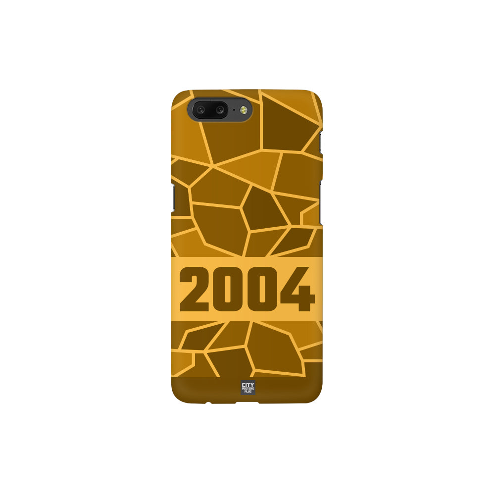 2004 Year Apple iPhone 14 Pro Max Glass Mobile Cover Cases (Golden Yellow)